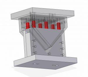 Wykrojniki, tloczniki - obcinanie-naroznika stopy pojemnika